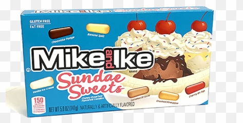 Download Mike And Ike Sundae Sweets Png Image With No - Ice Cream Bar,Sweets Png