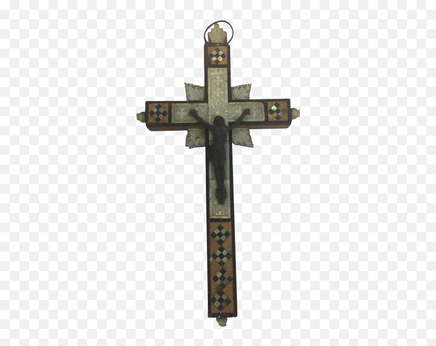 Download Wooden Cross Inlaid With Mother Of Pearl And Ebony - Cross Png,Wooden Cross Png