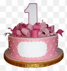 Pink Birthday Transparent U0026 Png Clipart Free Download - Ywd Girls 1st Birthday Small Cake,Birthday Girl Png