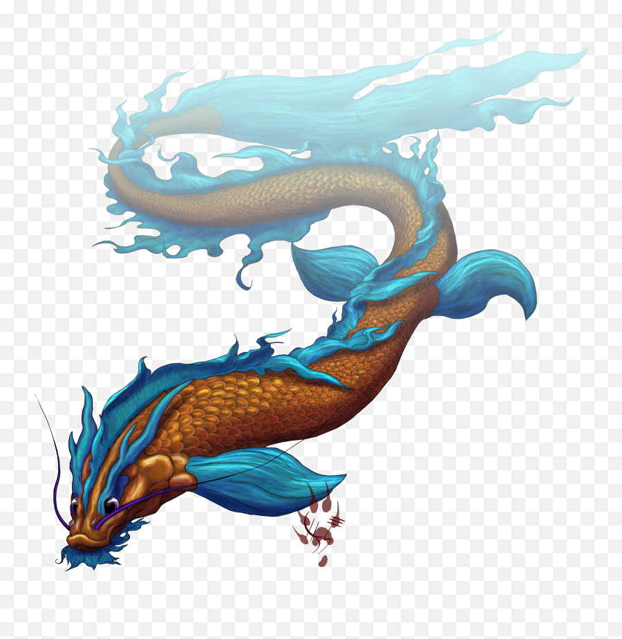 Dragon Fish - Dragon Koi Clipart Full Size Clipart Mythical Koi Png,Koi Fish Png