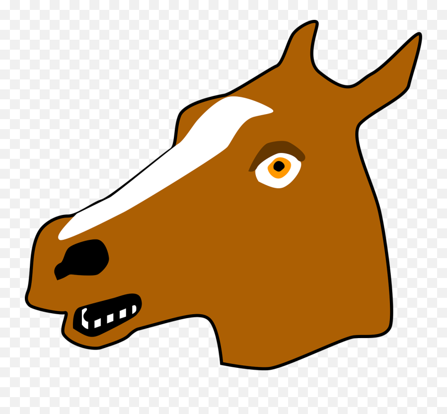 Horse Mask - Free Vector Graphic On Pixabay Cartoon Horse Head Png,Unicorn Head Png