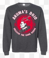 Akuma Dojo Gouki Street Fighter Game Pullover Sweatshirt Png