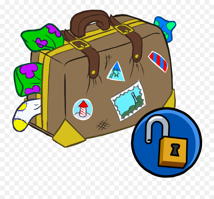 Overflowing Suitcase - Hand Items Club Penguin 1065x942 Overflowing Suitcase Clipart Png,Club Penguin Png