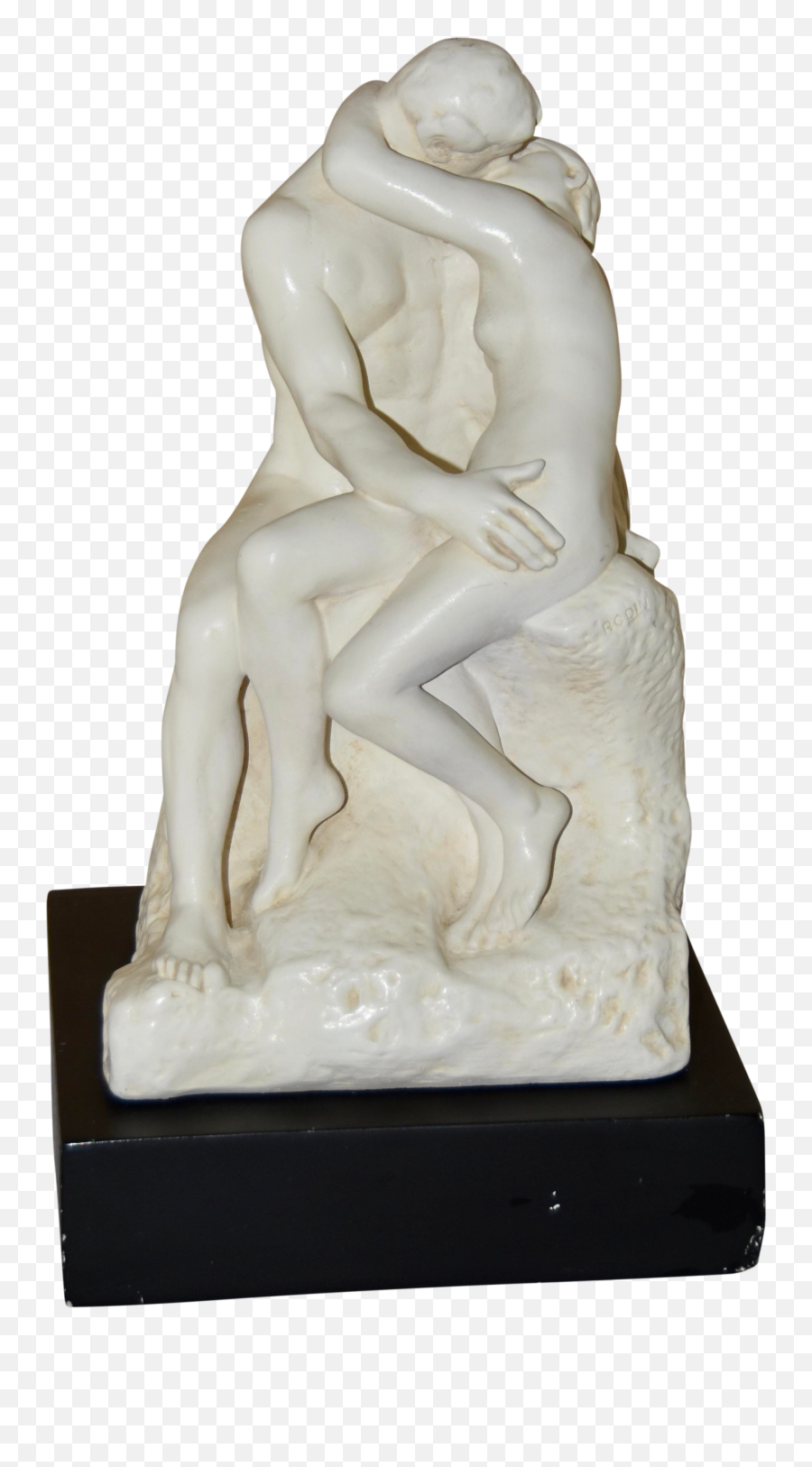 Early 20th Century Auguste Rodin The Kiss Replica - Auguste Rodin Kiss Png,The Thinker Png