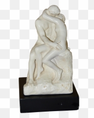 Early 20th Century Auguste Rodin The Kiss Replica - Auguste Rodin Kiss Png,The Thinker Png