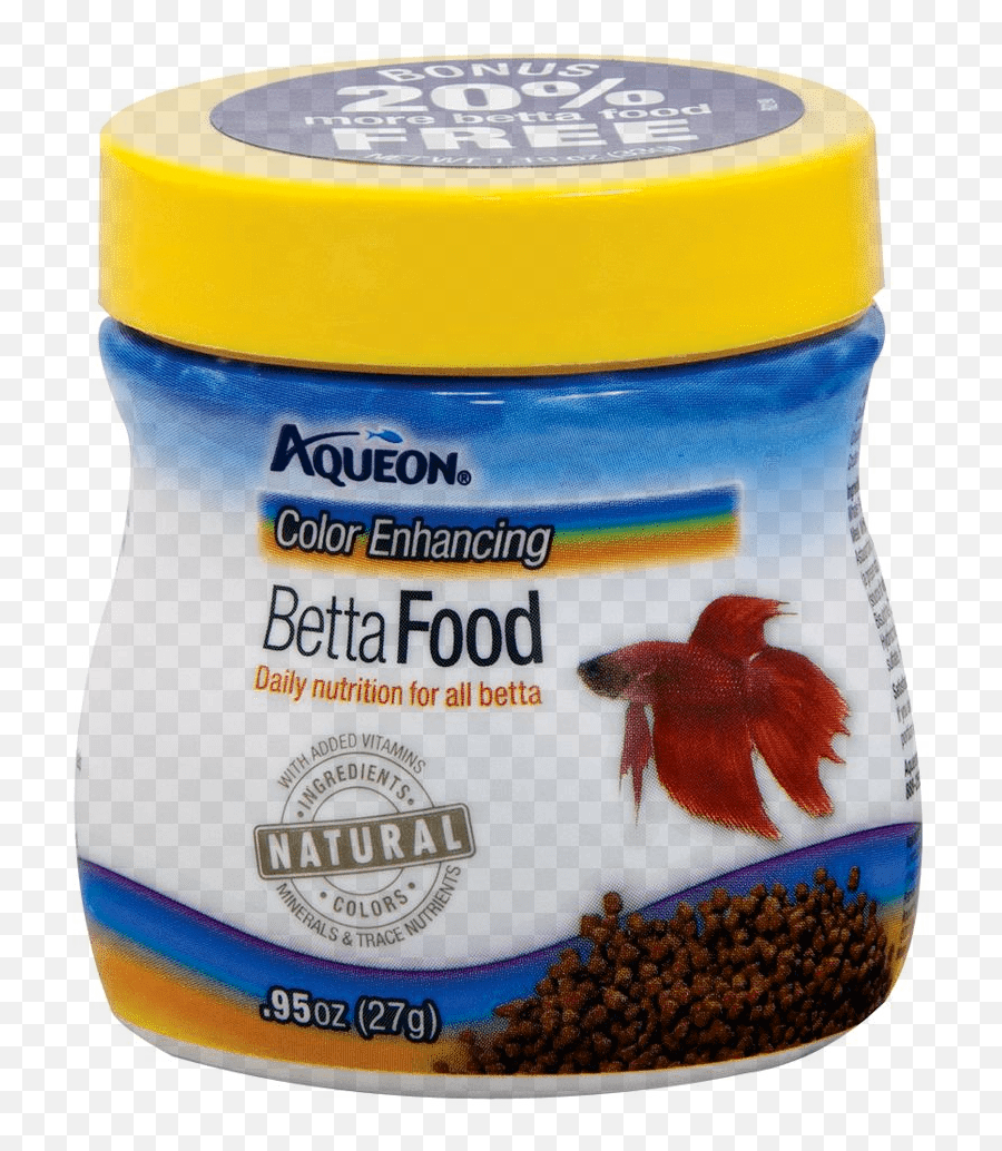 Aqueon Betta Color Enhancing Pellet Fish Food 95oz Jar Png