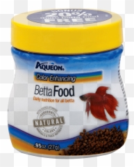 Aqueon Betta Color Enhancing Pellet Fish Food 95oz Jar Png