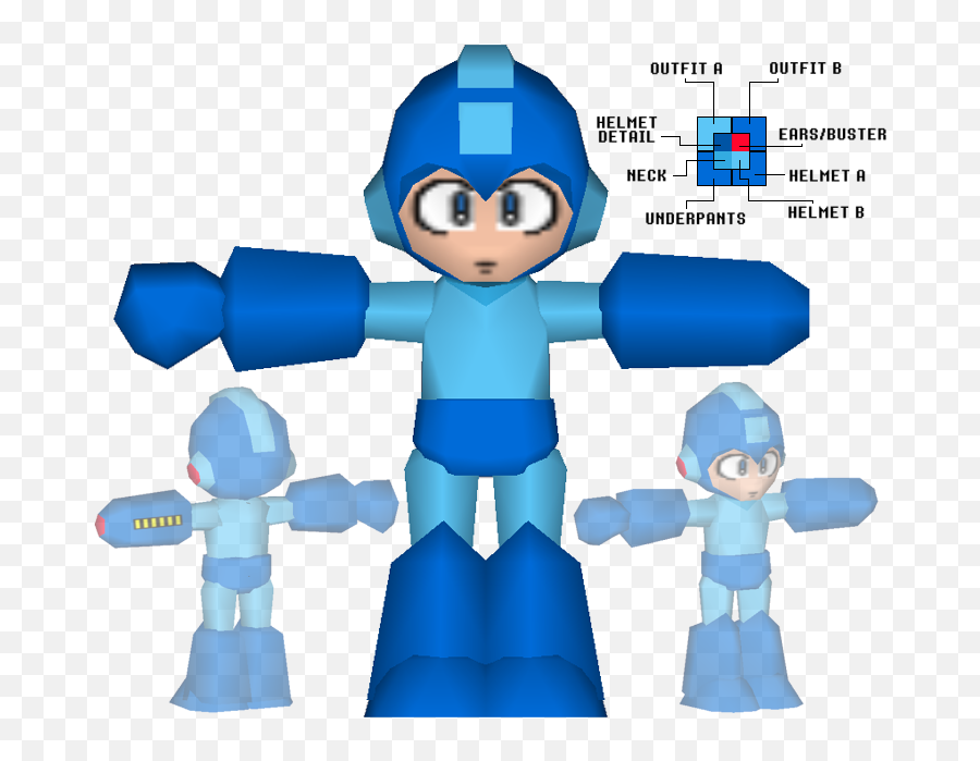 Custom Edited - Mega Man Customs Mega Man N64 The Mega Man N64 Model Png,Mega Man Png