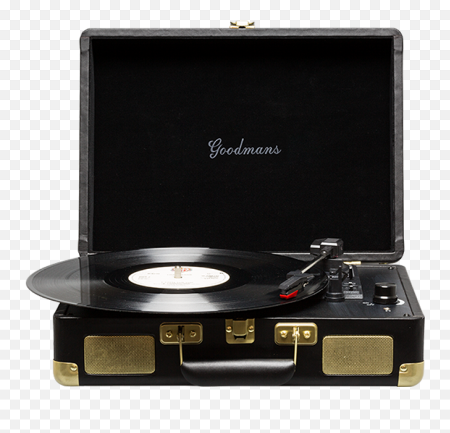 Goodmans Ealing Portable Briefcase Turntable Black - Black Record Player Png,Turntable Png