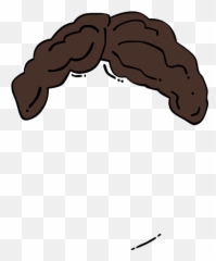 Brown Hair Wig Clip Art - Sad Man Face Clipart png
