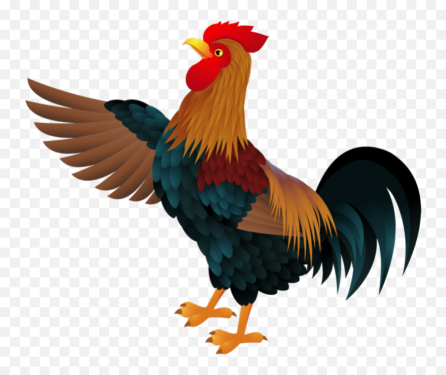 Vector Graphics Clip Art Image Rooster - Rooster Waving Png,Rooster Png