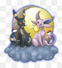 Download Day And Night By Allocen Umbreon Espeon Pokemon - Eevee png