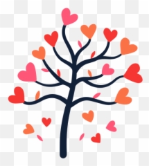 Tree Falling Heart Leaves Flat - Transparent Png U0026 Svg Tree,Leaves Falling Png