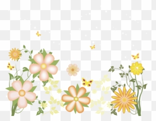 Transparent Flower Clipart - Floral Design Border png