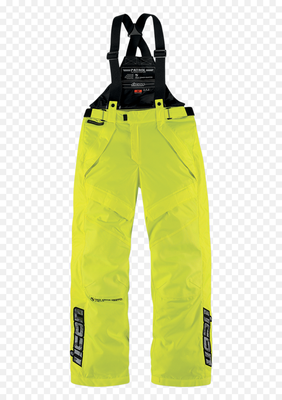 Icon Menu0027s Patrol Waterproof Motorcycle Overpants - Yellow Workwear Png,Icon Field Armor Knee Guards