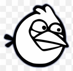 Angry Birds Black And White - Coloring Pages png