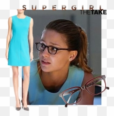 Download Kara Danvers Aka Supergirl Wears This Diane Von - Melissa Benoist Glasses png