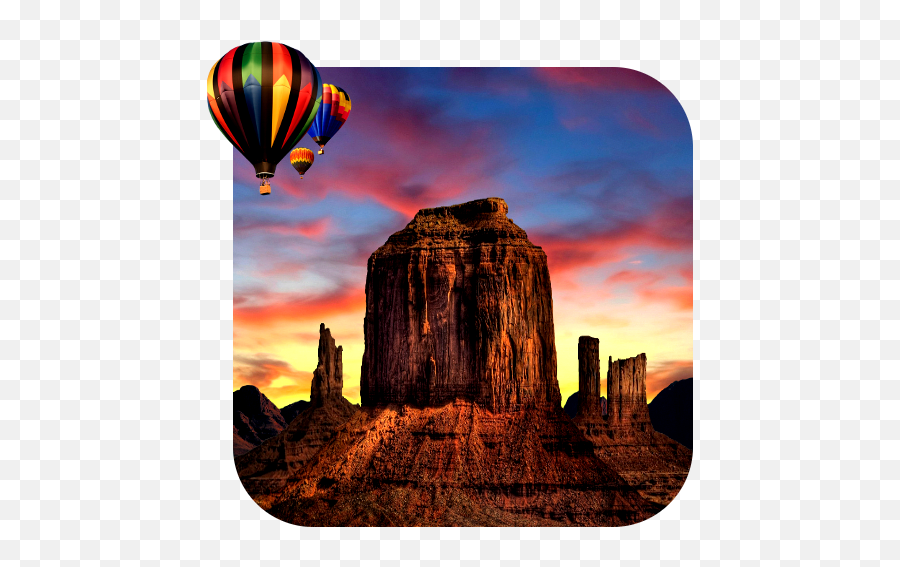 Updated Beautiful Desert Day Live Wallpaper Pc - Hot Air Ballooning Png,Monumrnt Valley App Icon