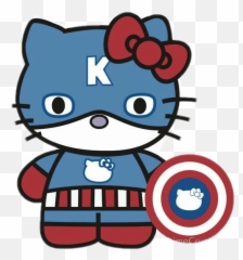 Hellokitty Captain America - Sticker by jackie g Hello Kitty In png