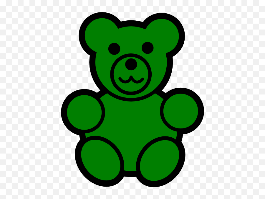 Download Green Bear Png Vector Free - Green Teddy Bear Clipart,Gummy Bear Png