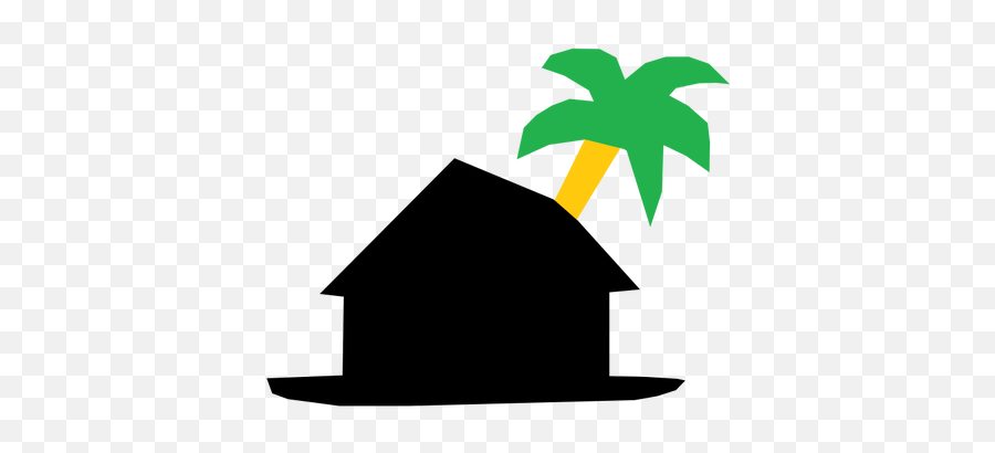 Beach House Public Domain Vectors - Sea Beach House Clipart Png,Icon Palm Beach