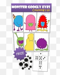 Monster Googly Eyes Counting To 20 - Activity png