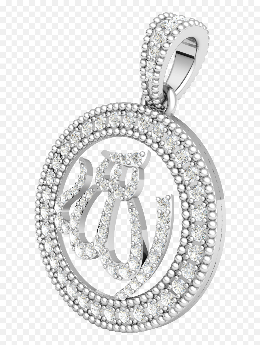 18k Gold Pendant For Ladies Circle Religious Bead 07 Ct Round Diamond H Si2 Ebay - Solid Png,Religious Icon Necklace