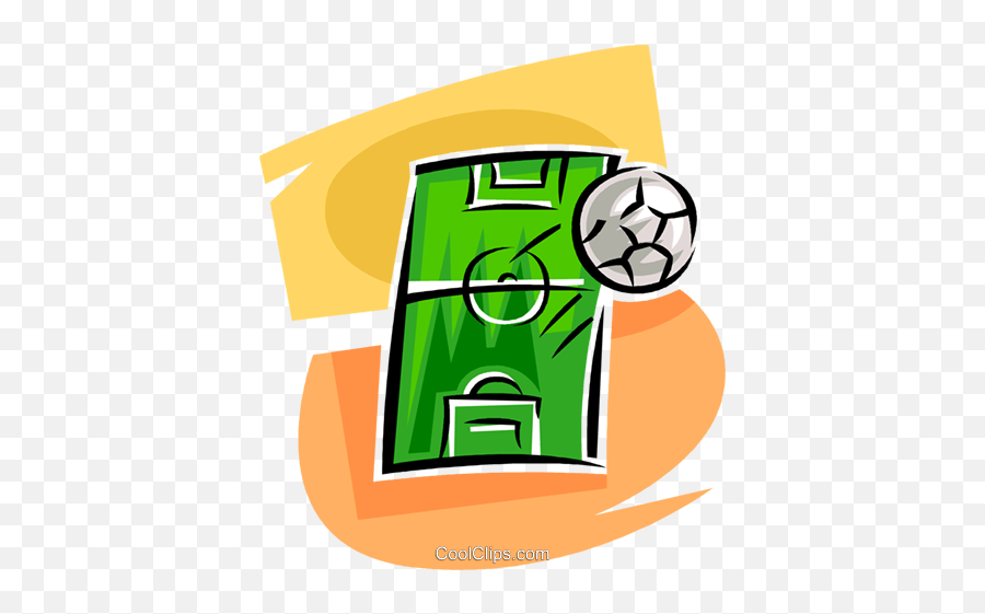 Soccer Field And Ball Royalty Free Vector Clip Art - Campo De Futebol Clipart Png,Soccer Field Png