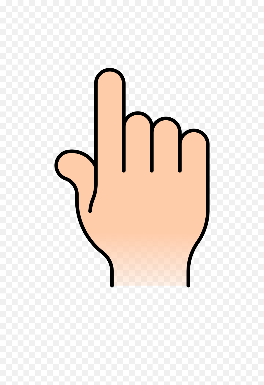 Cartoon Pointing Finger - Retro human hand with the finger pointing or