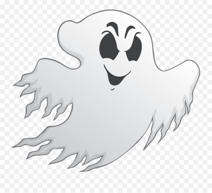 Ghost Png Black And White Transparent - Spooky Ghost Clipart,Ghost Transparent Background