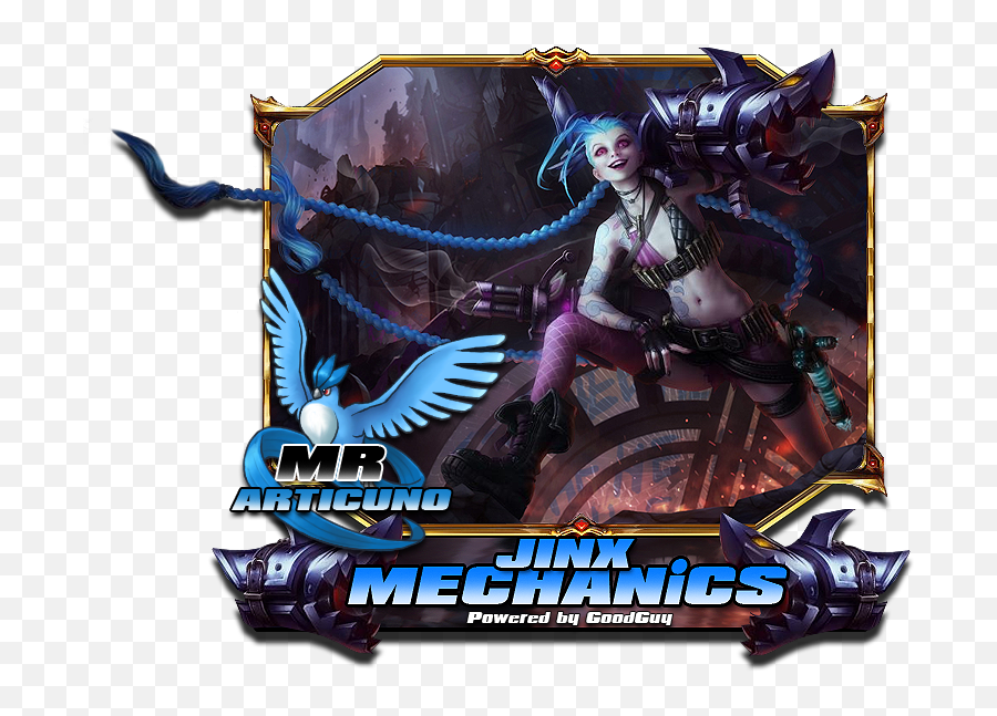 Mechanicsbaseult Jinx - Champion Scripts Bot Of Legends Vi And Jinx Splash Art Png,Articuno Png