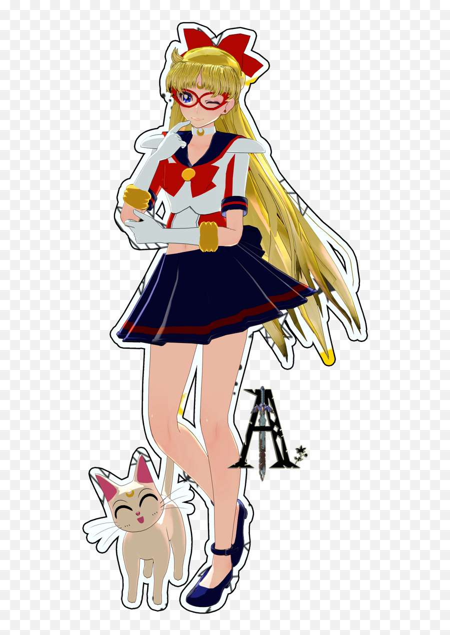 Sailor Venus Png - Minako Aino Sailor V U0026 Artemis U003c3 Cartoon,Venus Transparent