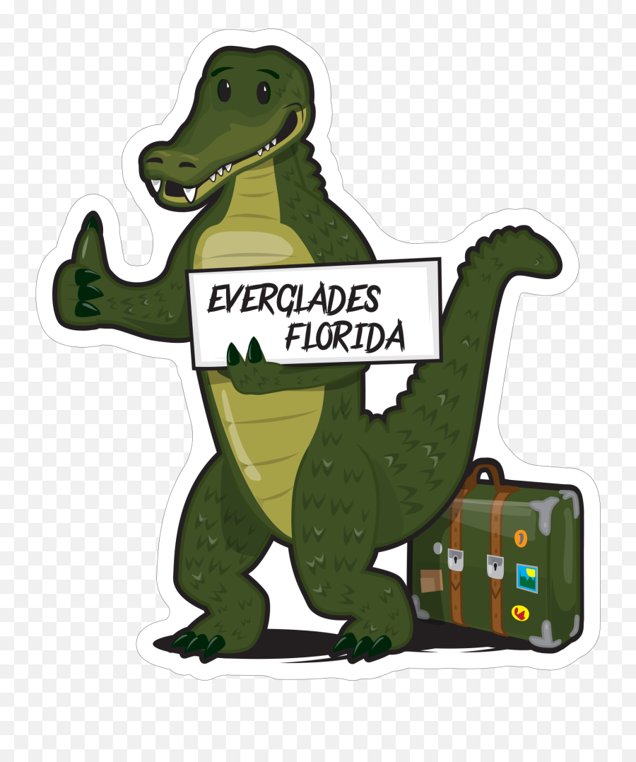 Sticker Pack 4436 - Alligator City Silhouette Cartoon Png,Aligator Png