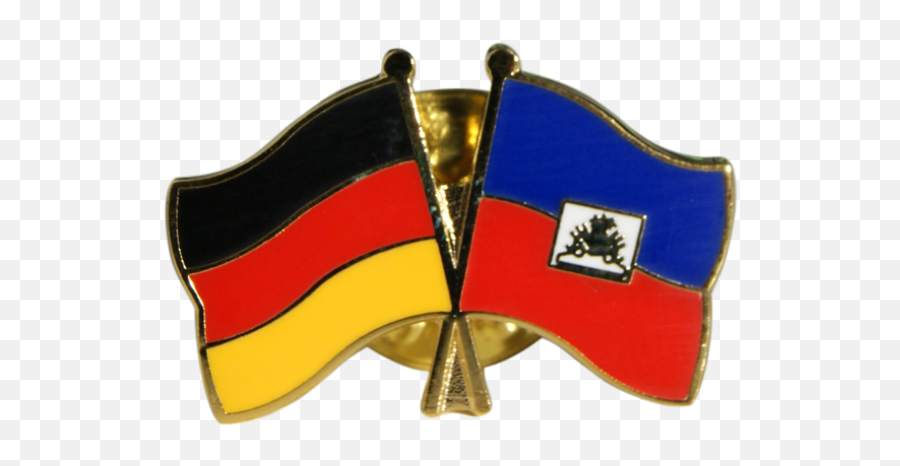 Germany - Haiti Friendship Flag Pin Badge 22 Mm Flag Png,Haiti Flag Png