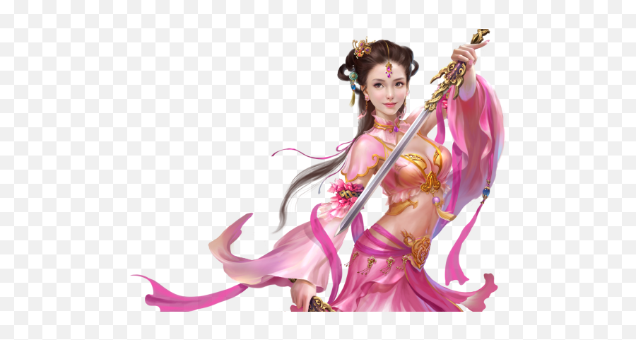 Download Fantasy Girl Clipart Hq Png Image Freepngimg - Beautiful Girl With Sword,Girl Clipart Png