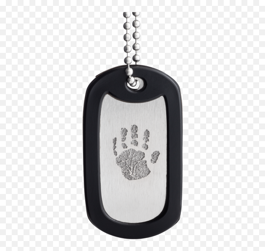 Large - Print Dog Tag Handprint Locket Png,Handprint Png