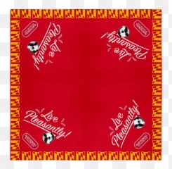 Live Pleasantly National Bohemian Pill Logo Red Bandana 22 X Inch - Graphic Design png
