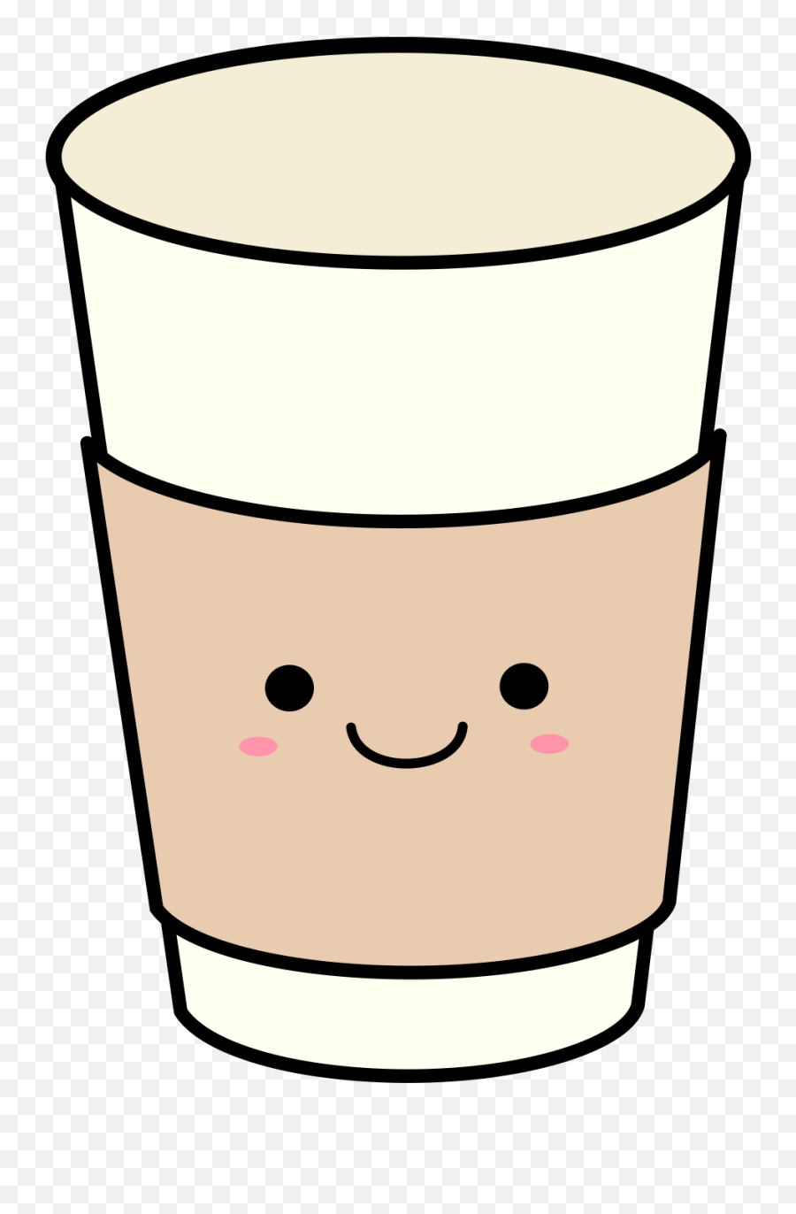 Kawaii Paper Coffee Cup Clip Art - Coffee Cup Clip Art Png,Coffee Cup Clipart Png