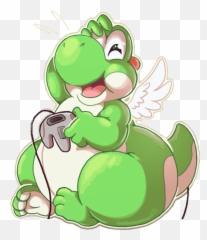 Transparent Fatass Gamer Yoshi - Cartoon Png,Yoshi Transparent
