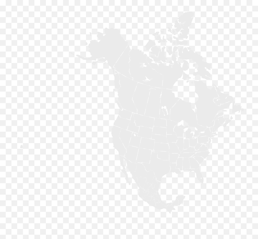 North America Blank Range Map - Blank North America Map Png,United States Map Transparent Background