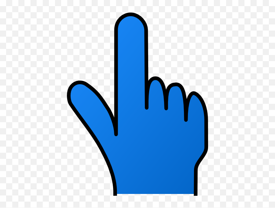 Pointing Finger Without Shade Clip Art - Vector Blue Hand Pointing Clip Art Png,Hand Pointing Png