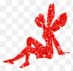 Shoe Red Tinker Bell Png Clipart - Fairy Silhouette Png,Tinker Bell Png