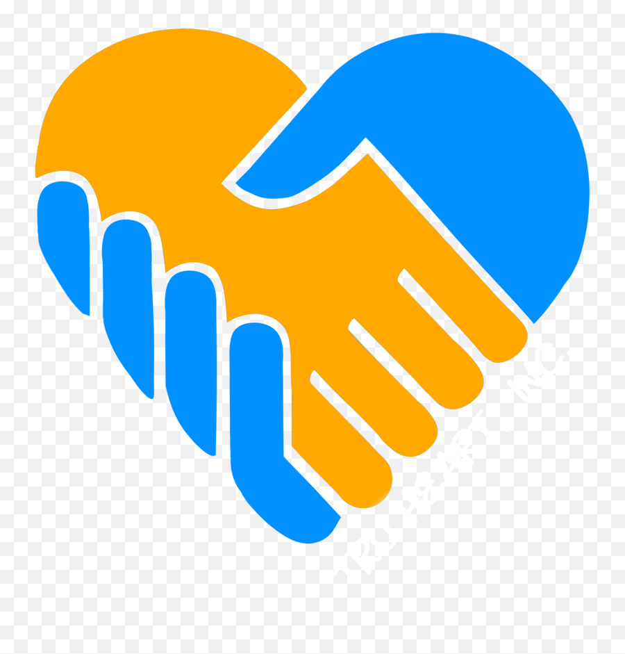 Donation Clipart Hand Heart - Blue Yellow Heart Png Hand Heart Blue Png,Yellow Heart Png