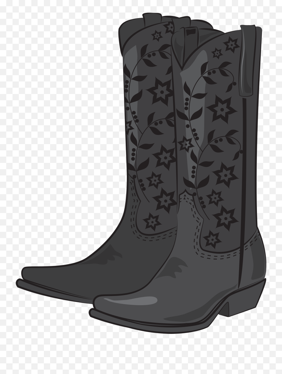 Black Cowboy Boots Png Clipart - Black Cowboy Boots Clipart,Cowboy Boot Png