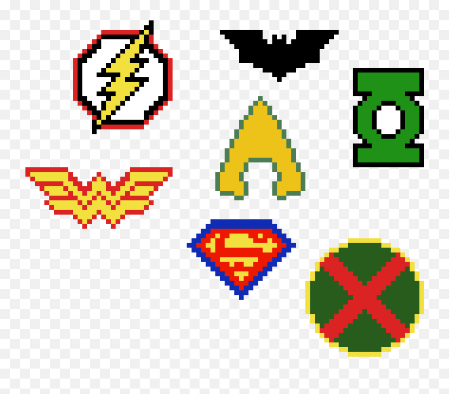Justice League Logos - Justice League Logo Pixel Art Png,Justice League Logo Png