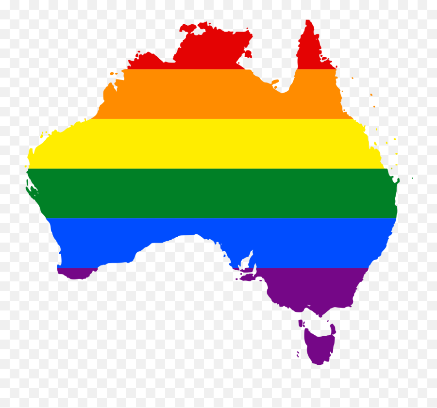 Filelgbt Flag Map Of Australiasvg - Wikimedia Commons Gay Marriage Legal In Australia Png,Australia Flag Png