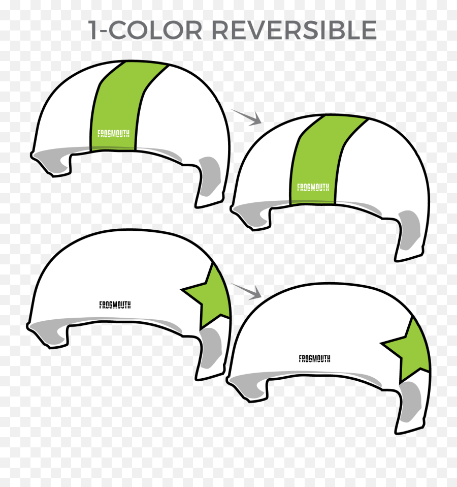 Diamond State Roller Derby Back Alley Brawlers Two Pairs Of 1 - Color Reversible Helmet Covers Frogmouth Horizontal Png,Diamond Helmet Png
