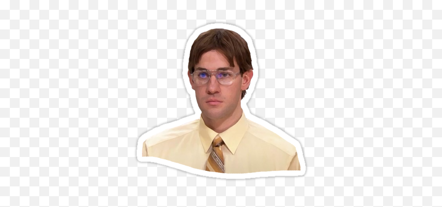 Red Bubble Stickers - Office Jim Stickers Png,Dwight Schrute Transparent