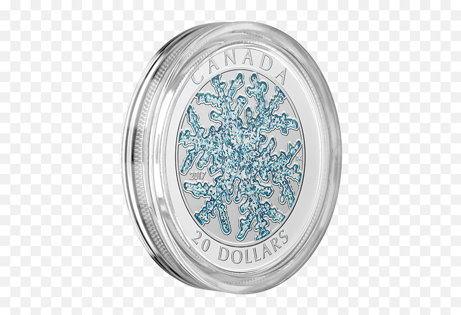 Snowflake - 2017 20 1 Oz Fine Silver Coin Rcm Lovely Png,Silver Snowflake Png