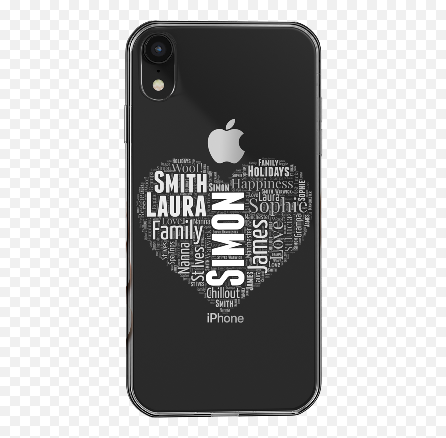 Personalised Word Art Phone Case Custom Clear Flexible Cover - Mobile Phone Case Png,Cover Mobile Icon